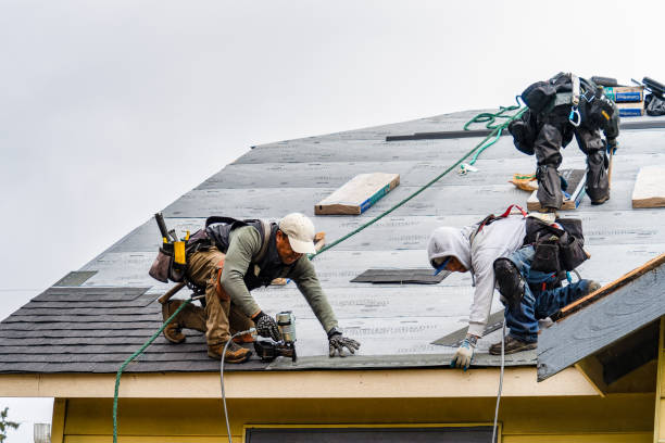 Professional Roofing technician working in Peru, IA
